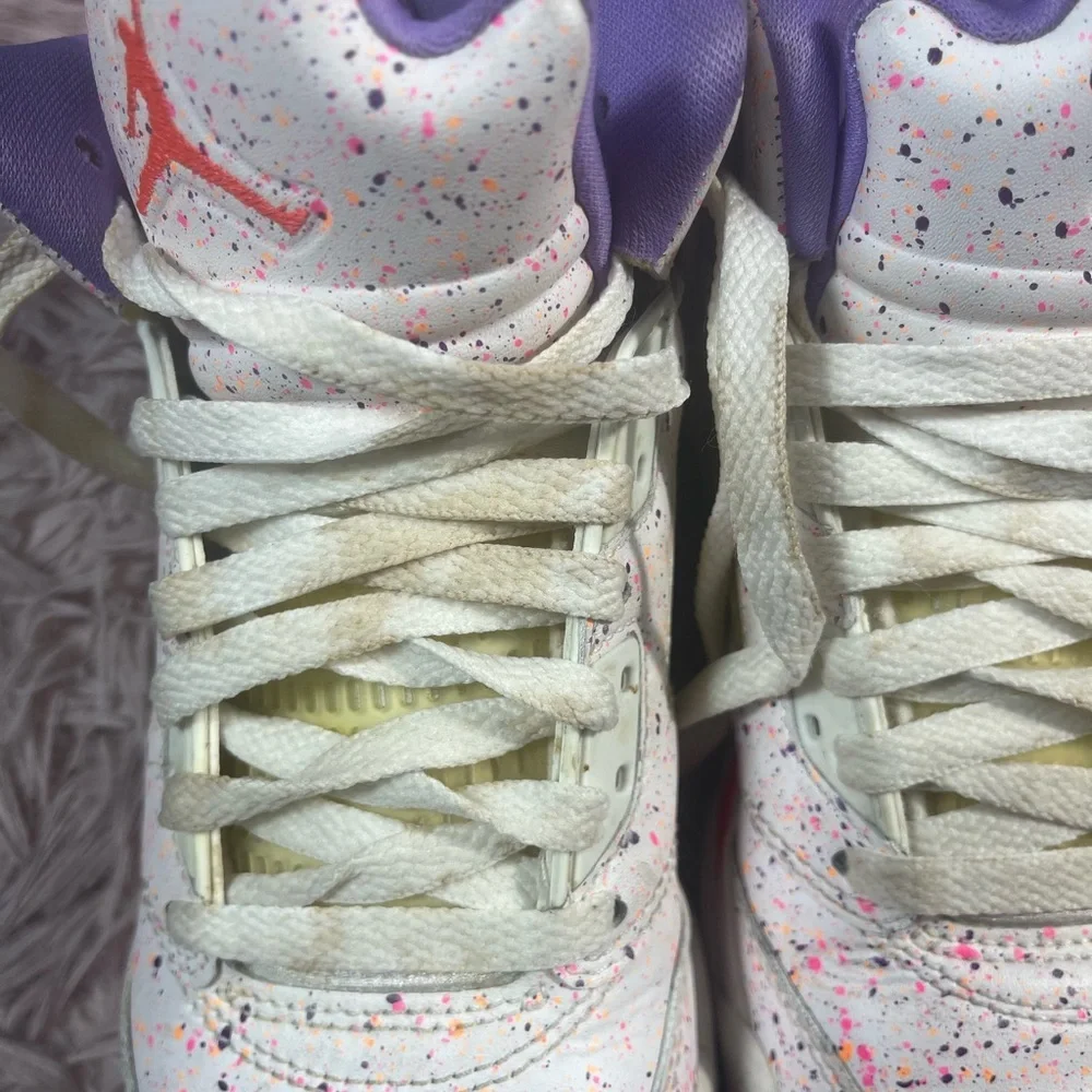 Nike Air Jordan 5 Retro GS‎ Easter Shoes White / Multi CT1605-100 Size 4 Y
